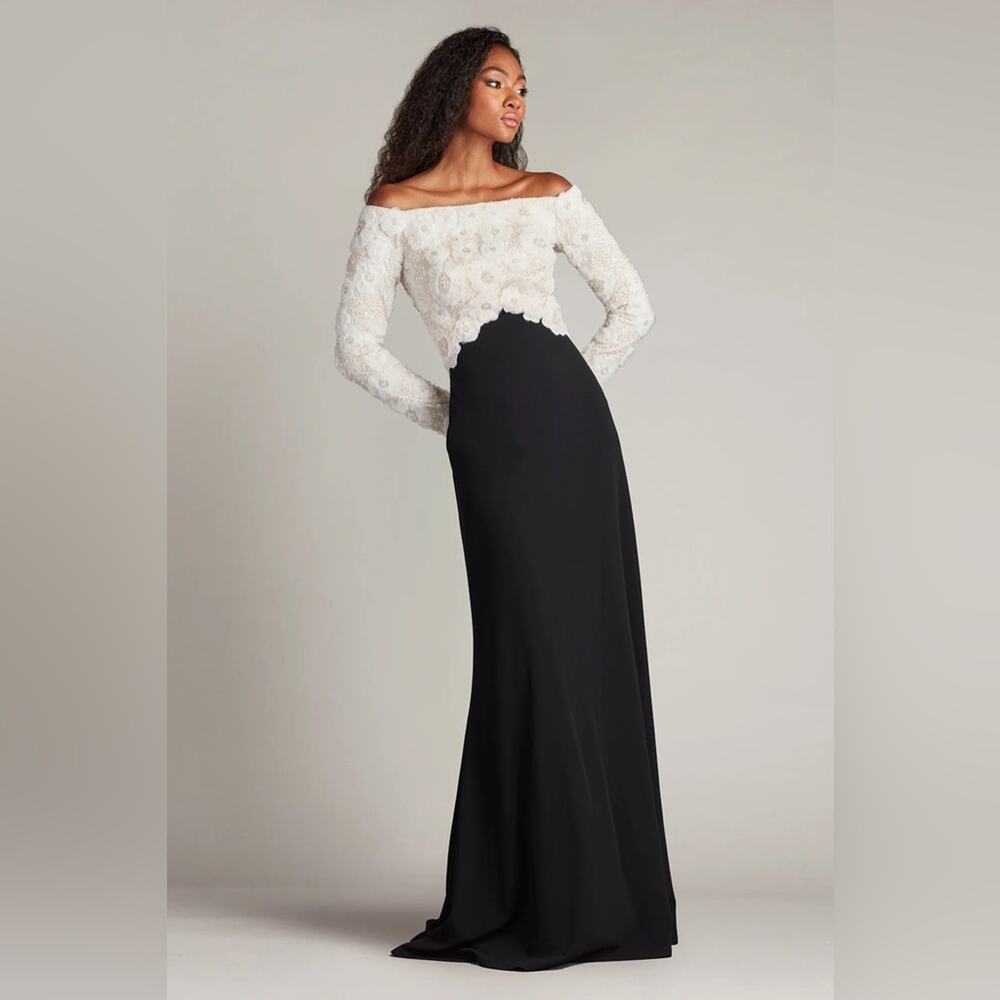 Tadashi Shoji Giuliana Embroidered Floral Bodice Gown